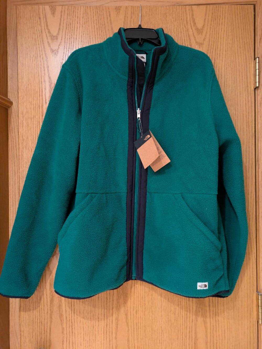 Men's The North Face Zip up Fleece Carbondale Jacket Green Large NWT
